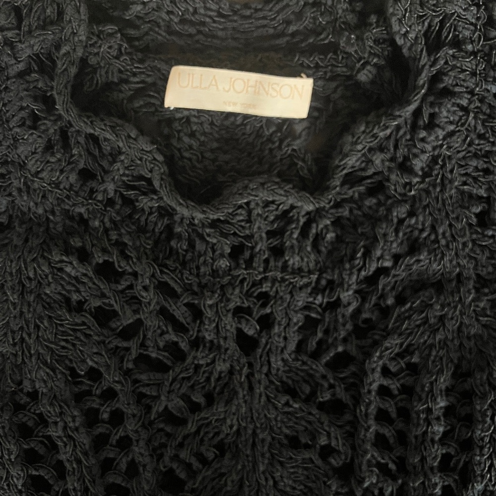 Ulla Johnson - Open Weave Crochet Pullover - Black - Picture 6 of 8
